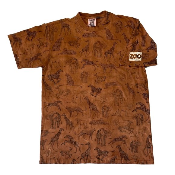 Vintage Other - 90s Vintage Safari Print Knoxville Zoo Graphic Tee